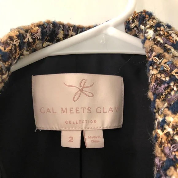 Gal Meets Glam Multicolor Tweed Coat - Picture 6 of 8